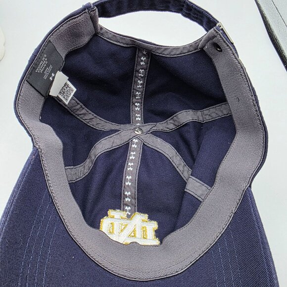 Under Armour Womens Blue Notre Dame Adjustable Hat Cap Sports Casual Outdoors - Picture 5 of 10